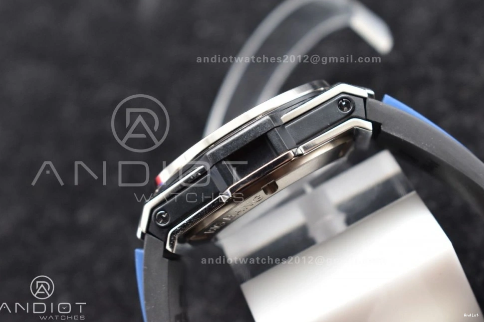 Skeleton A1280 Hublot Unico Blue Bang Titanium ZF on Dial Strap Best Big Blue Edition Rubber 1:1 0321